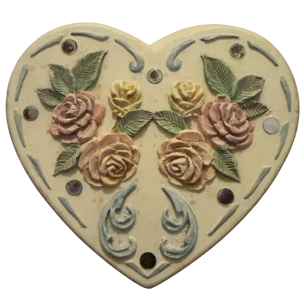 Victorian Keepsake Box Heart Roses Trinket Box Nance Ehlers by Crystallite
